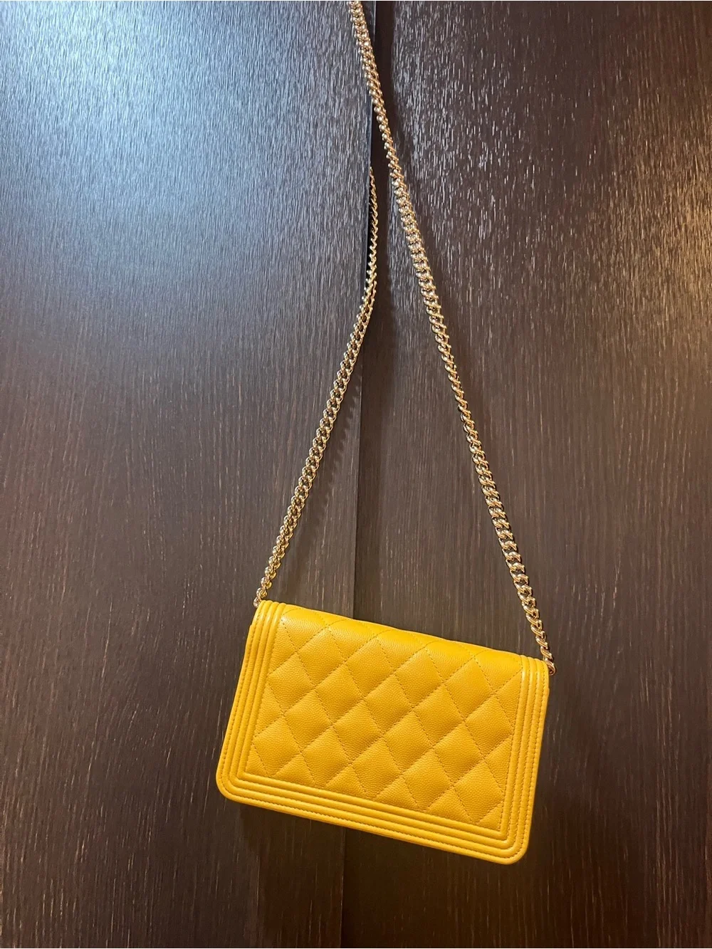 CHANEL boy wallet on chain - brand new